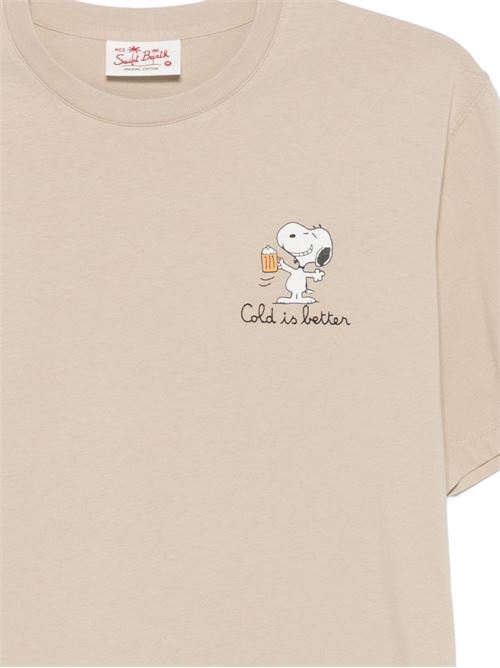 T-shirt uomo MC2 Saint Barth Portofino ecru con stampa Snoopy MC2 SAINT BARTH | PORTOFINO01624L